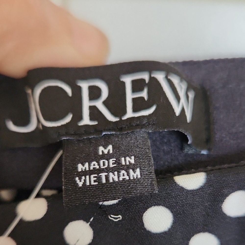 J Crew Polka Dot Black & White Slip Skirt - Picture 3 of 4